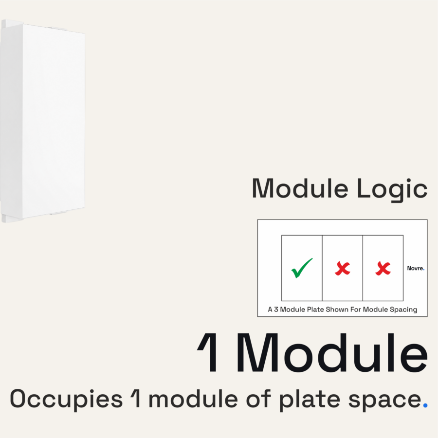 Blanking Plate | 1M | Lunar White