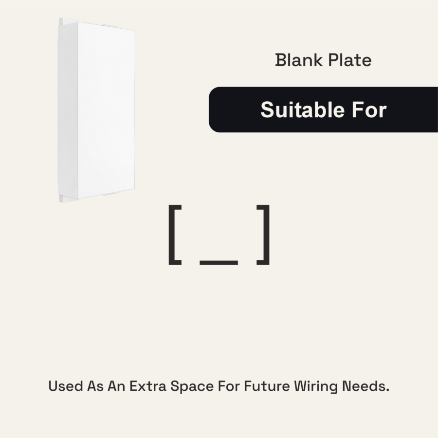 Blanking Plate | 1M | Lunar White