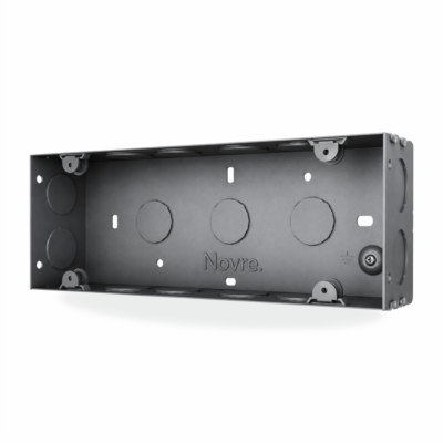 8-Hor Module Anti-Rust Metal Box | 8M-Hor | Steel Grey