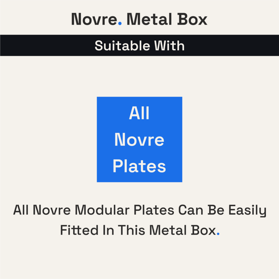 6 Module Anti-Rust Metal Box | 6M | Steel Grey