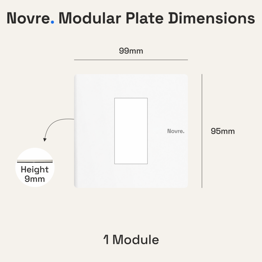 1 Module Core Plate | 1M | Lunar White