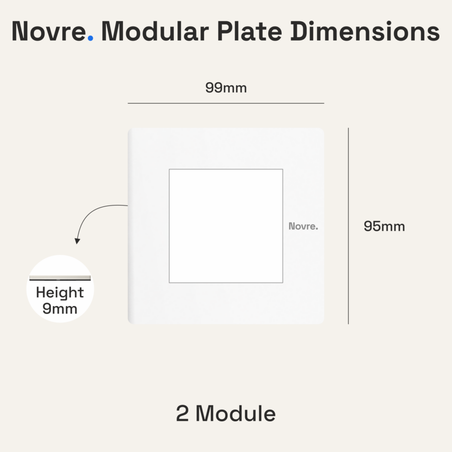 2 Module Core Plate | 2M | Lunar White