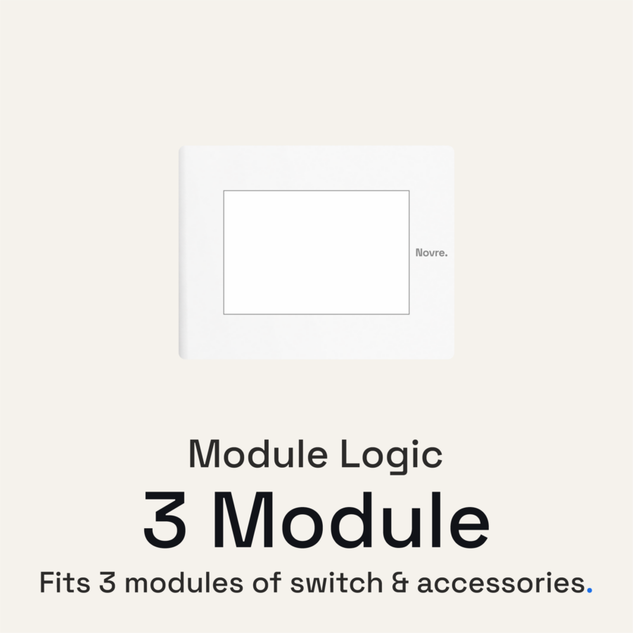 3 Module Core Plate | 3M | Lunar White