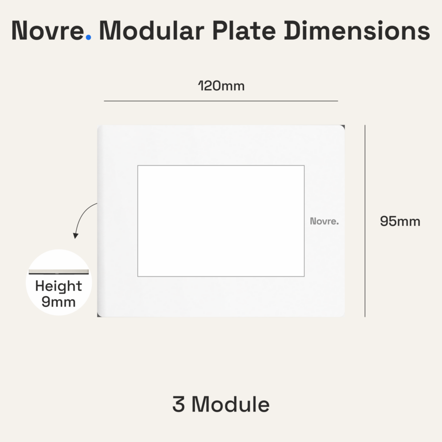 3 Module Core Plate | 3M | Lunar White