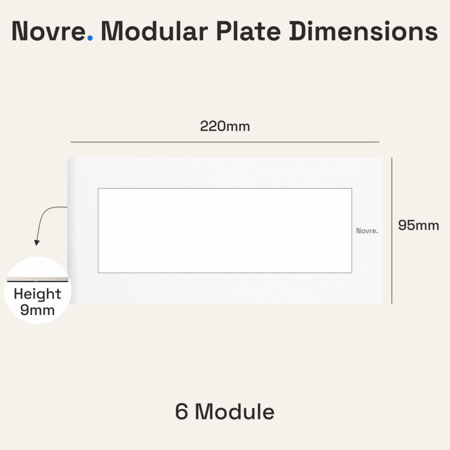 6 Module Core Plate | 6M | Lunar White