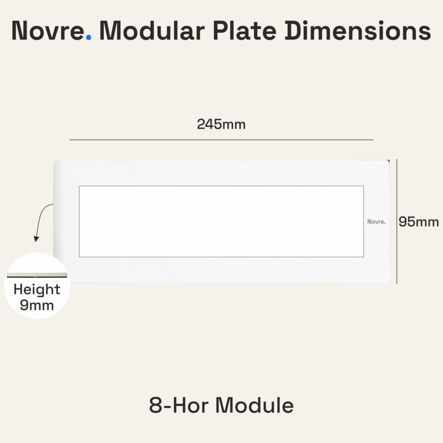 8-Hor Module Core Plate | 8M-Hor | Lunar White