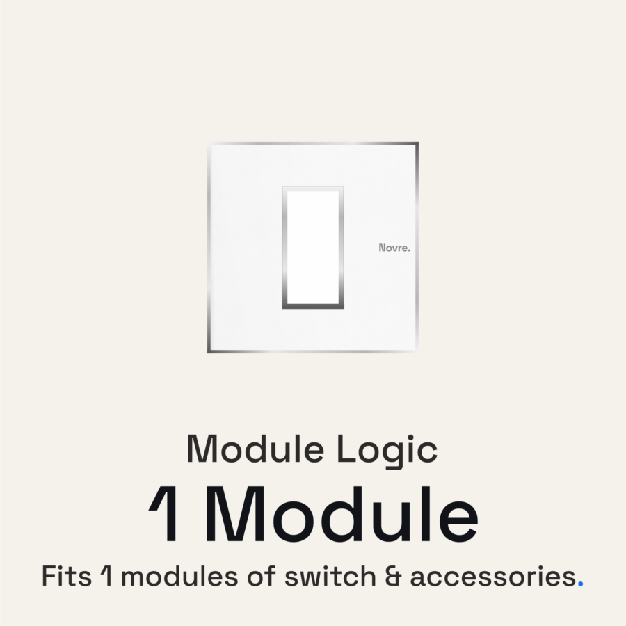 1 Module Aura Plate | 1M | Lunar White