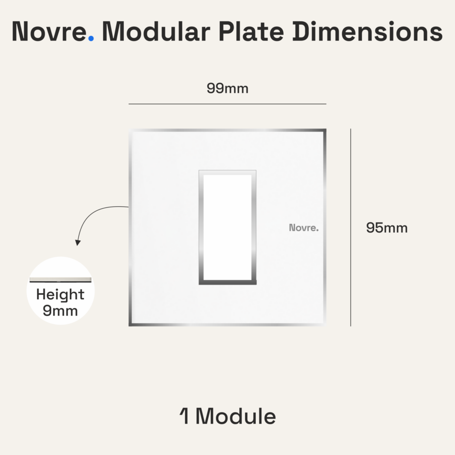 1 Module Aura Plate | 1M | Lunar White