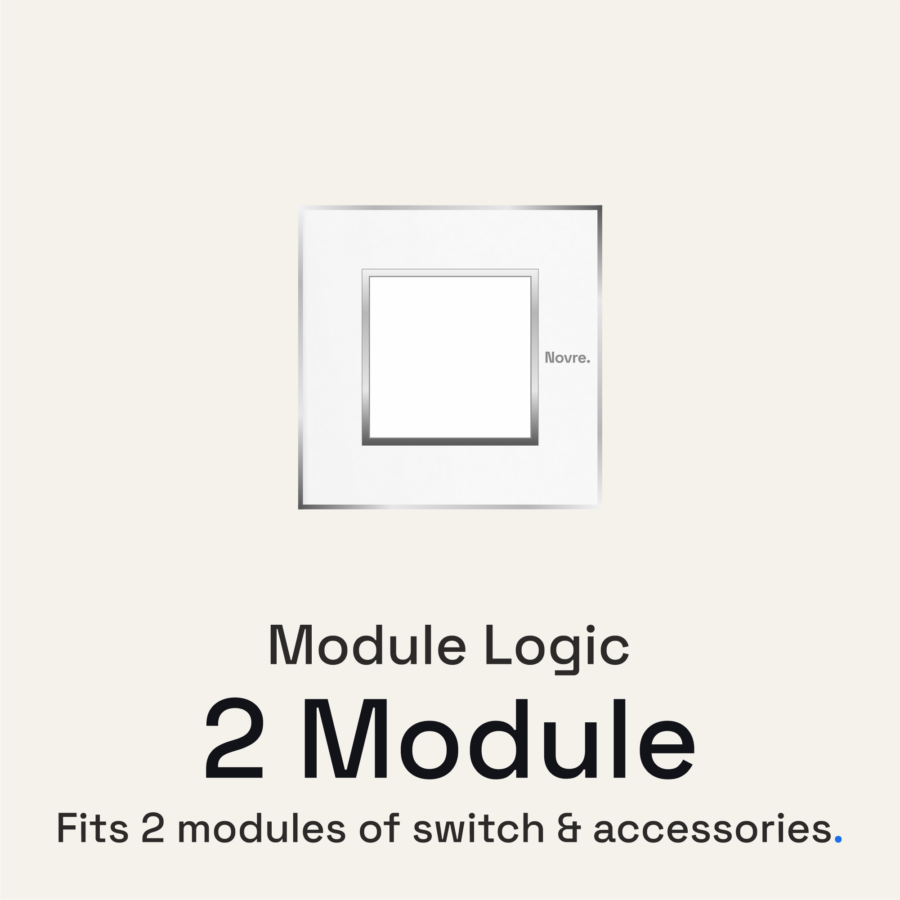 2 Module Aura Plate | 2M | Lunar White