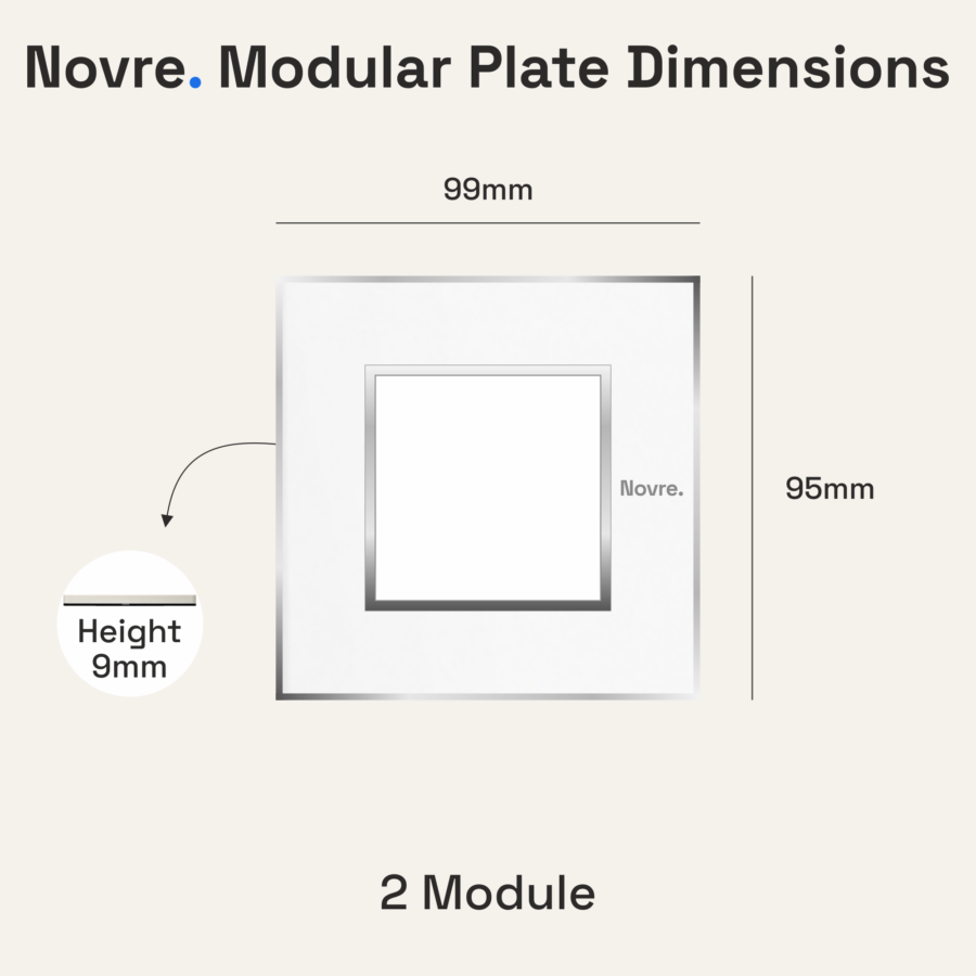 2 Module Aura Plate | 2M | Lunar White