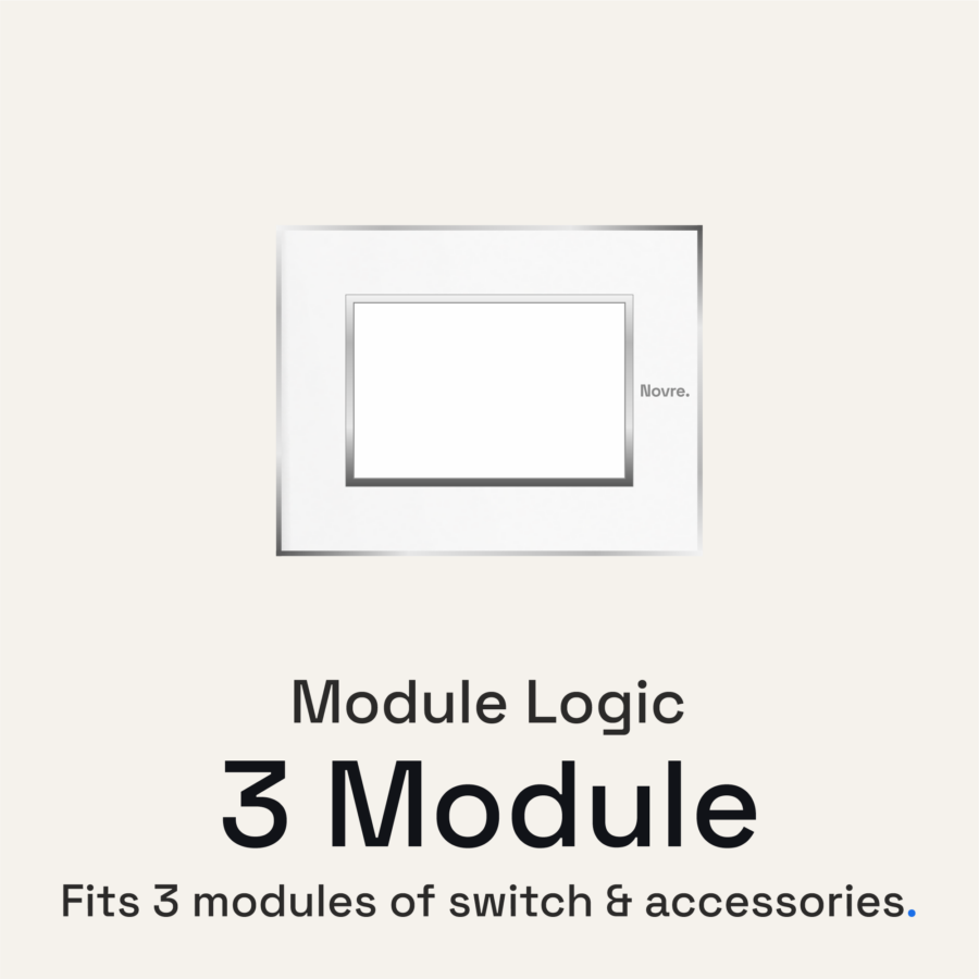 3 Module Aura Plate | 3M | Lunar White