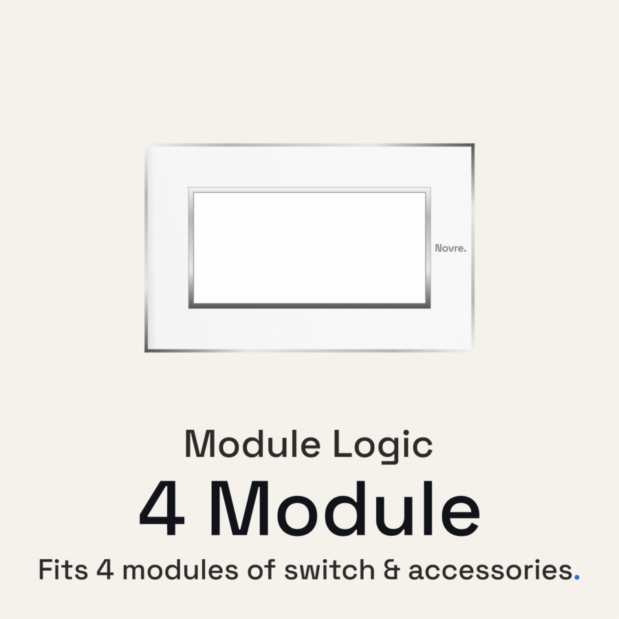 4 Module Aura Plate | 4M | Lunar White