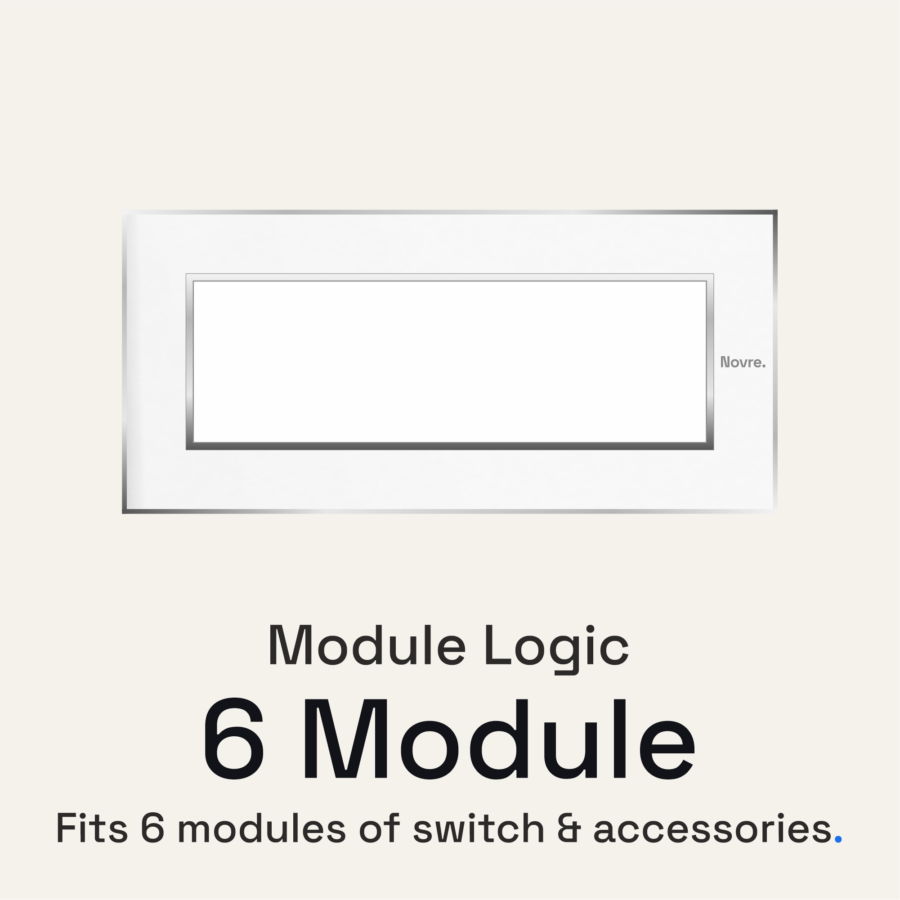 6 Module Aura Plate | 6M | Lunar White