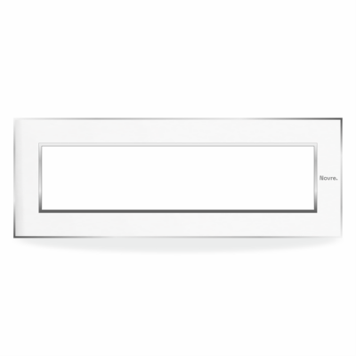 8-Hor Module Aura Plate | 8M-Hor | Lunar White