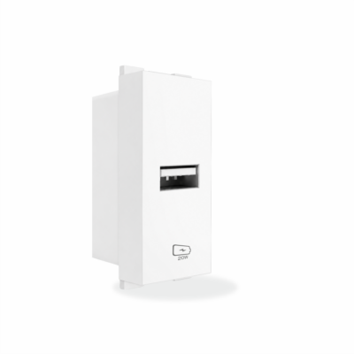 3 Amp USB A Type Charging Socket | 1M | Lunar White