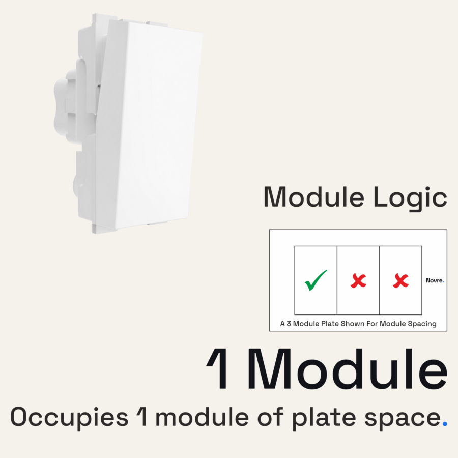 10 Amp Core 1 Way Switch | 1M | Lunar White