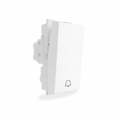 10 Amp Core Bell Push Switch | 1M | Lunar White