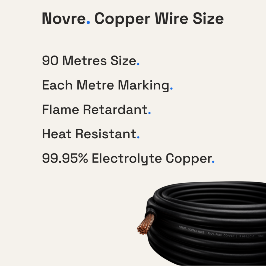 0.75 Sq Mm Flame Retardant Low Smoke (FRLS) House Wire | 90 Metres | Black