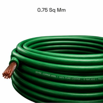 0.75 Sq Mm Flame Retardant Low Smoke (FRLS) House Wire | 90 Metres | Green