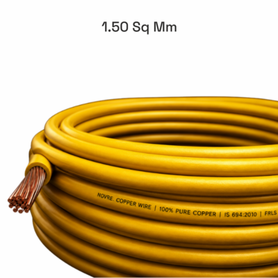 1.50 Sq Mm Flame Retardant Low Smoke (FRLS) House Wire | 90 Metres | Yellow